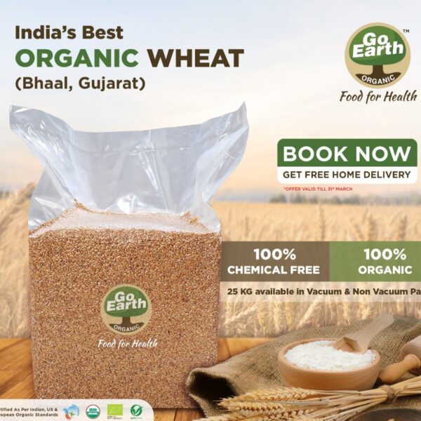 Organic Whole Wheat / Gehu (Vaccuum Pack) 5 kg